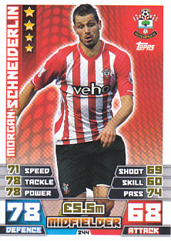 Morgan Schneiderlin Southampton 2014/15 Topps Match Attax #244